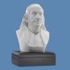 Benjamin Franklin 6" Marble Bust 1 Benjamin Franklin 6" Marble Bust -Gift Sales Shop 6 Inch Benjamin Franklin Bust White L