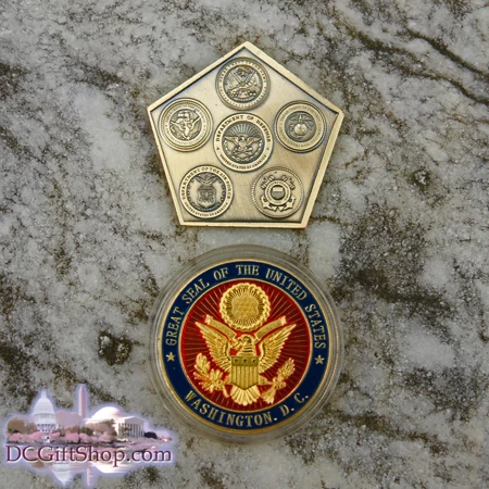 Great Seal And Armed Forces Coin Set 3 Great Seal And Armed Forces Coin Set