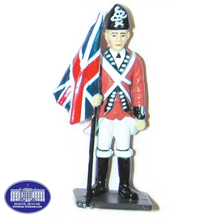 British Flag Bearer Metal Figurine 8 British Flag Bearer Metal Figurine -Gift Sales Shop BRITISH FLAGBEARER METAL FIGURINE L