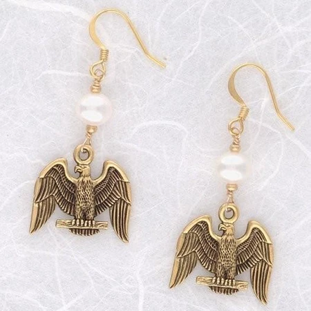 Eagle Soaring Under Moon Drop Earrings 3 Eagle Soaring Under Moon Drop Earrings