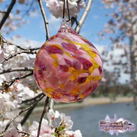 Cherry Blossom Glass Ornament 3 Cherry Blossom Glass Ornament
