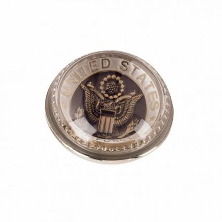 Glass Dome Paperweight With Great Seal Medallion 3 Glass Dome Paperweight With Great Seal Medallion