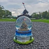 Iwo Jima Memorial Snow Globe 1 Iwo Jima Memorial Snow Globe -Gift Sales Shop Iwo Jima Memorial Snowglobe L