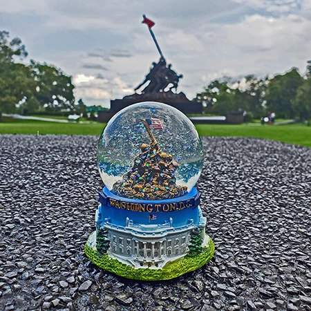 Iwo Jima Memorial Snow Globe 3 Iwo Jima Memorial Snow Globe
