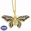 Kennedy Butterfly 24 K Necklace And Butterfly Pendant -Gift Sales Shop Kennedy Butterfly 21in Pin Necklace L