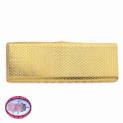 Kennedy Minaudiere 7 Inch Gold Purse Handbag