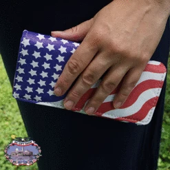 Ladies Stars And Stripes Clutch Purse