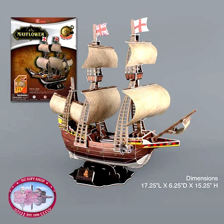 Mayflower 3D Puzzle, 111 Pieces 3 Mayflower 3D Puzzle, 111 Pieces