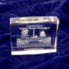 The National World War II Memorial Glass 3-D Laser Etched Paperweight 2 The National World War II Memorial Glass 3-D Laser Etched Paperweight -Gift Sales Shop National World War II Memorial 3D Paperweight L