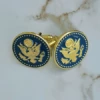 Navy Blue Great Seal Cufflinks