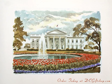 The White House In Springtime Print 3 The White House In Springtime Print