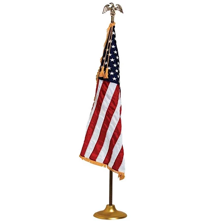 Official Embroidered 3' X 4' Rayon U.S. Display And Parade Flag 3 Official Embroidered 3' X 4' Rayon U.S. Display And Parade Flag