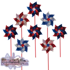 8 Piece Patriotic Pinwheels