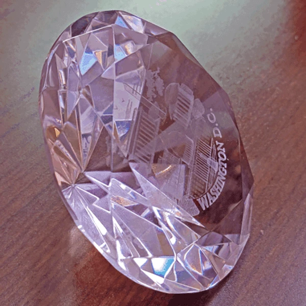 Pink Cherry Blossom Festival Crystal Diamond Paperweight 3 Pink Cherry Blossom Festival Crystal Diamond Paperweight