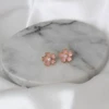 Cherry Blossom Pearl Stud Earrings 2 Cherry Blossom Pearl Stud Earrings -Gift Sales Shop Pink Cherry Blossom Pearl Gold Earrings L