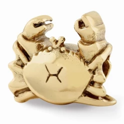 Sterling Silver Gold-plated Reflections Crab Bead
