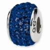 Sterling Silver Reflections Dark Blue/Navy Full Swarovski Elements Bead 2 Sterling Silver Reflections Dark Blue/Navy Full Swarovski Elements Bead -Gift Sales Shop Sterling Silver Reflections Dark Blue and Navy Full Swarovski Elements Bead L
