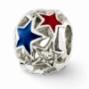 Sterling Silver Reflections Enameled Stars Bead -Gift Sales Shop Sterling Silver Reflections Enameled Stars Bead L