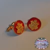 The Great Seal Cufflinks - Red 2 The Great Seal Cufflinks - Red -Gift Sales Shop The Great Seal Cufflinks Red L