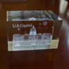 US Capitol Glass Paperweight -Gift Sales Shop U S Capitol 3 D Laser Crystal L