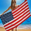 USA American Flag Beach Towel -Gift Sales Shop USA American Flag Beach Towel L