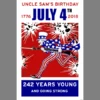 July 4th 2018 Uncle Sam Birthday Print -Gift Sales Shop Uncle Sam July 4 2018 L