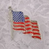 Waving American Flag Brooch -Gift Sales Shop Waving American Flag Brooch L