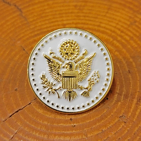 White And Gold Great Seal Lapel Pin 3 White And Gold Great Seal Lapel Pin