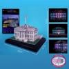 White House 3D Puzzle With Base And Lights -Gift Sales Shop White House 3D Puzzle With Base And Lights 56 Pieces L